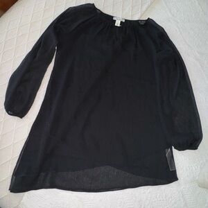 White House Black Market Elegant Black Blouse